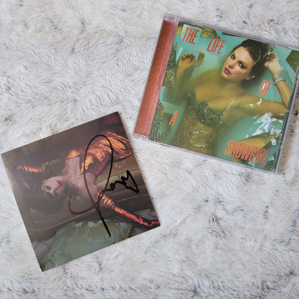 Taylor Swift Signed Photo with Blue and Pink Accents